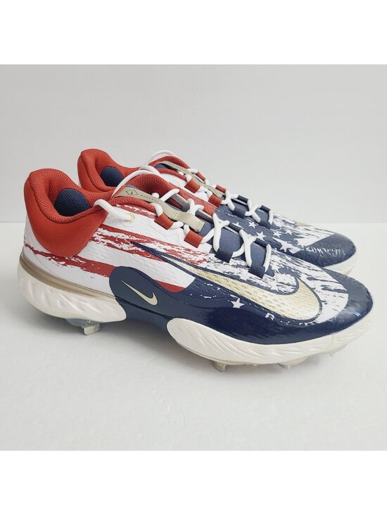 Nike Alpha Huarache Elite 4 Low 4th Of July Baseball Cleats FZ7345-102 Size 13.5 main image 6